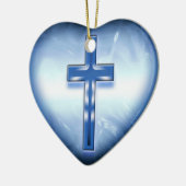 BLAUW HEART CROSS ORNAMENT (Links)