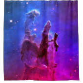 Blauw Heet Roze Pijlers van Creatie Hemellichaam F Douchegordijn (Voorkant)