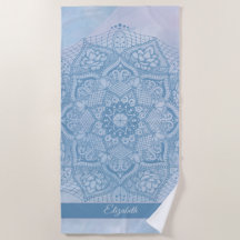 blauw Heilige Lotus Flower Blossom Mandala