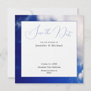 Blauw Hemel Kunstfotografie Professioneel Minimali Save The Date