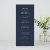 Blauw hemelse bruiloft menu (Staand voorkant)