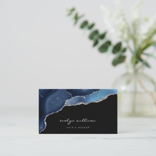 blauw hemelsgewijs visitekaartje (Staand voorkant)