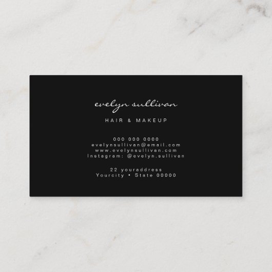 blauw hemelsgewijs visitekaartje (Achterkant)