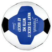 Blauw Herfstbal Voorstel Kick It With Me Hoco Voetbal (Gedraaid)