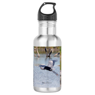 Blauw-heronwaterfles Waterfles