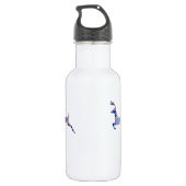 Blauw Herten Custom Waterfles (532 ml), Wit Waterfles (Achterkant)