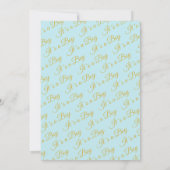 Blauw Het is een Boy Unicorn Baby shower Uitnodigi Kaart (Achterkant)