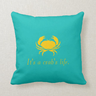 Blauw Het is een Crab's Life Personalize Pillow Kussen