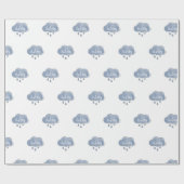 Blauw Het is een jongen kalligrafie Het is een jon Cadeaupapier (Vlak)