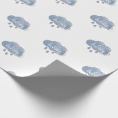 Blauw Het is een jongen kalligrafie Het is een jon Cadeaupapier (Hoek)