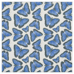 Blauw het patroonontwerp van de morphovlinder stof