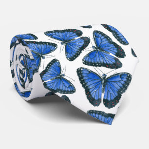 Blauw het patroonontwerp van de morphovlinder stropdas
