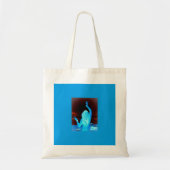 blauw hippie vredesbord tote bag (Voorkant)