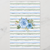 Blauw Hoe goed ken je de Bride Shower Game-kaart Flyer (Achterkant)