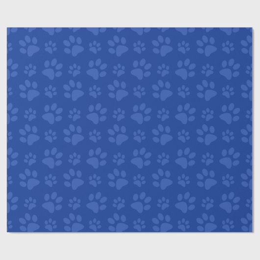 Blauw-hondpuitpringspatroon Cadeaupapier (Vlak)