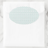 Blauw honing kam patroon ovale sticker (Tas)