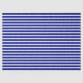 Blauw horizontaal stripespapier tissuepapier (Voorkant)