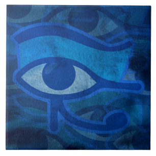 Blauw Horus Eye Keramische Tegel Tegeltje