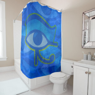 Blauw Horus oog Douchegordijn