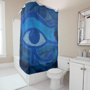 Blauw Horus oog Douchegordijn