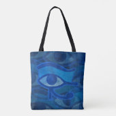 Blauw Horus oog Draagtas (Achterkant)