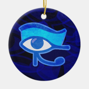 Blauw Horus Oog Keramisch Ornament
