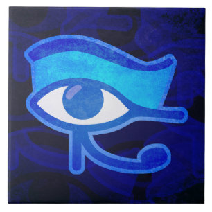 Blauw Horus Oog Keramische Tegel Tegeltje