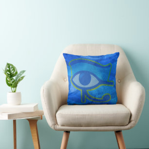 Blauw Horus oog Kussen