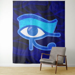 Blauw Horus Oog Wandkleed