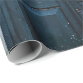 BLAUW HOUDEN DEUR PANEL IN WITTE BOUW CADEAUPAPIER (Rol Hoek)