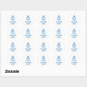 Blauw houdt kalm en jouw tekst rond stickers (Vel)