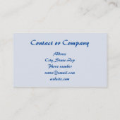  Blauw Hout Lijst Visitekaartje (Achterkant)