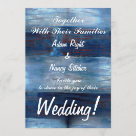 Blauw Hout, Rustieke Bruiloft Kaart