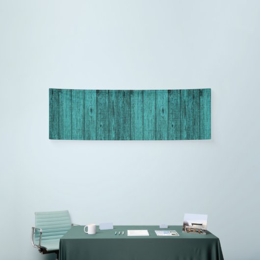 blauw hout spandoek (Beurs)
