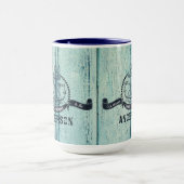 Blauw hout Welkom in het meer Mok (Midden)