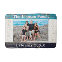 Blauw Houten Rustieke Lijst Familie Naam Foto