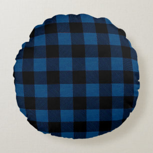 Blauw houtvesterkaroteringen rond kussen