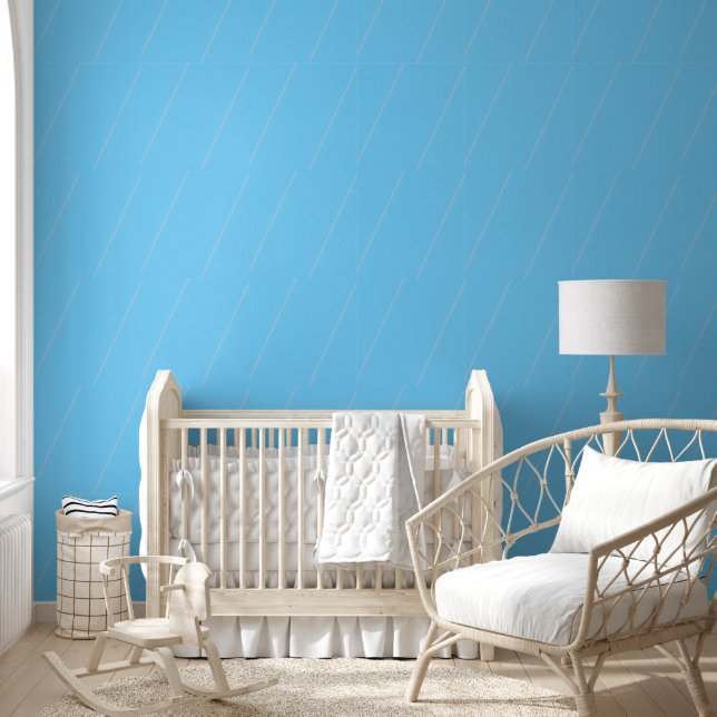 Blauw huis decor behang (Kinderen)