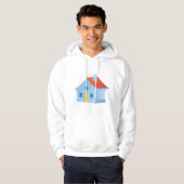 Blauw huis hoodie (Voorkant volledig)