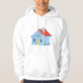 Blauw huis hoodie (Voorkant)