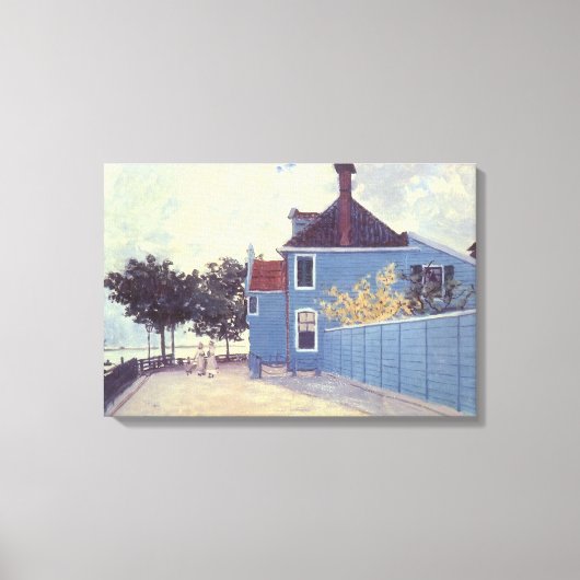 Blauw huis in Zaandam door Claude Monet Canvas Afdruk (Voorkant)
