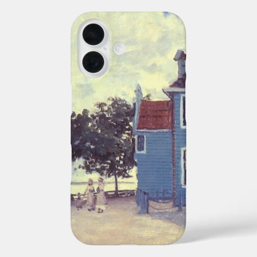 Blauw huis in Zaandam door Claude Monet Case-Mate iPhone Case (Achterkant)