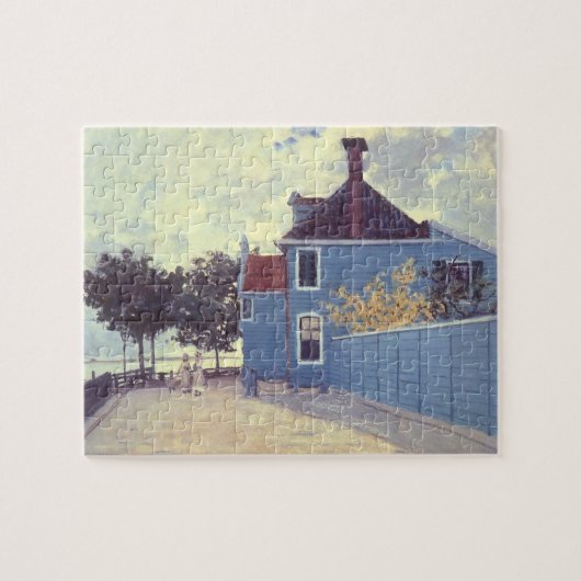 Blauw huis in Zaandam door Claude Monet Legpuzzel (Horizontaal)