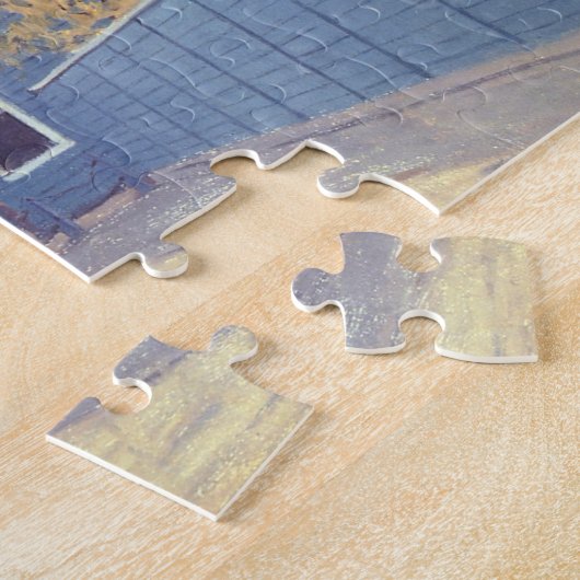 Blauw huis in Zaandam door Claude Monet Legpuzzel (Zijkant)