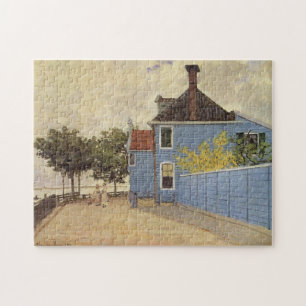 Blauw huis in Zaandam Monet Fine Art Legpuzzel