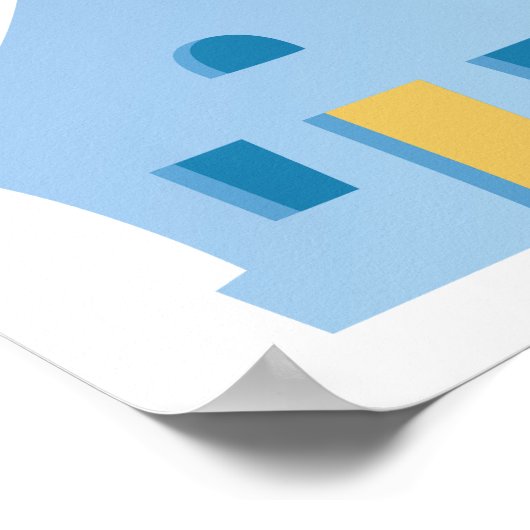 Blauw huis poster (Hoek)