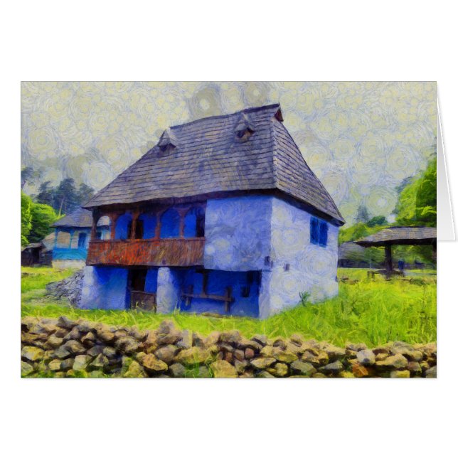 Blauw huis schilderen (Voorkant Horizontaal)