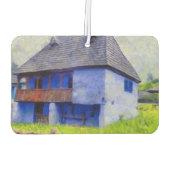Blauw huis schilderen luchtverfrisser (Achterkant)