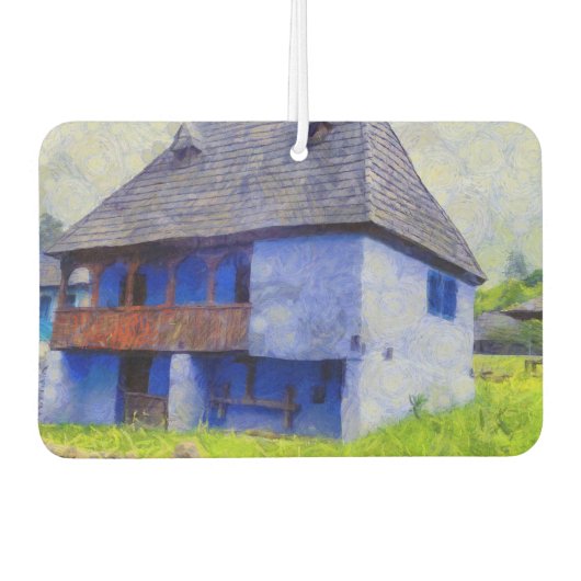 Blauw huis schilderen luchtverfrisser (Voorkant)