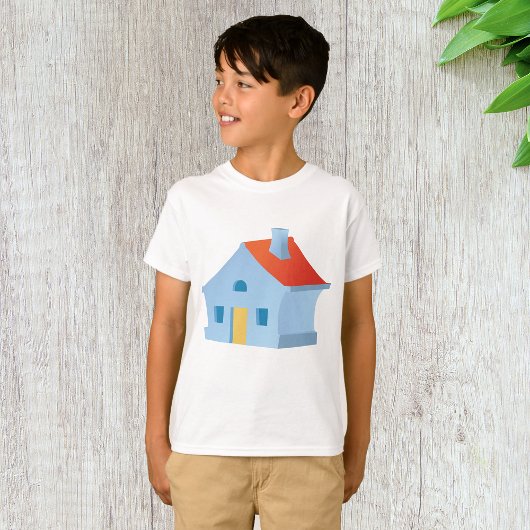 Blauw huis t-shirt